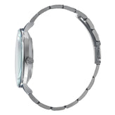 Tensity Stainless Steel Round Blue Dial Silver Band Watch