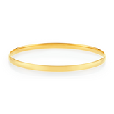 9ct Yellow Gold 63x4mm Half Round Bangle