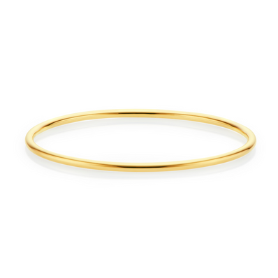 9ct Yellow Gold 60x2.5mm Solid Polished Golf Bangle