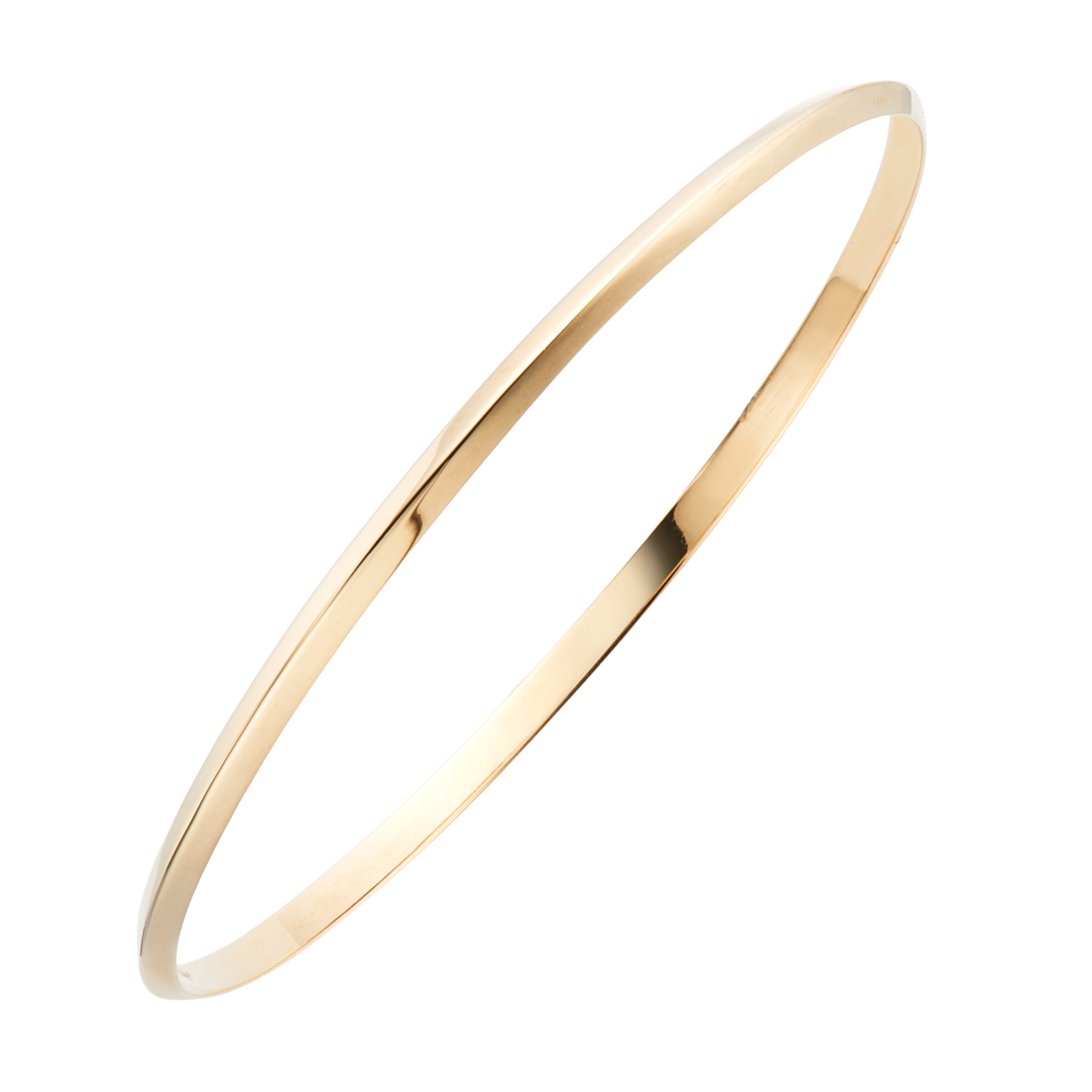 9ct Yellow Gold 65x3mm Knife Edge Bangle