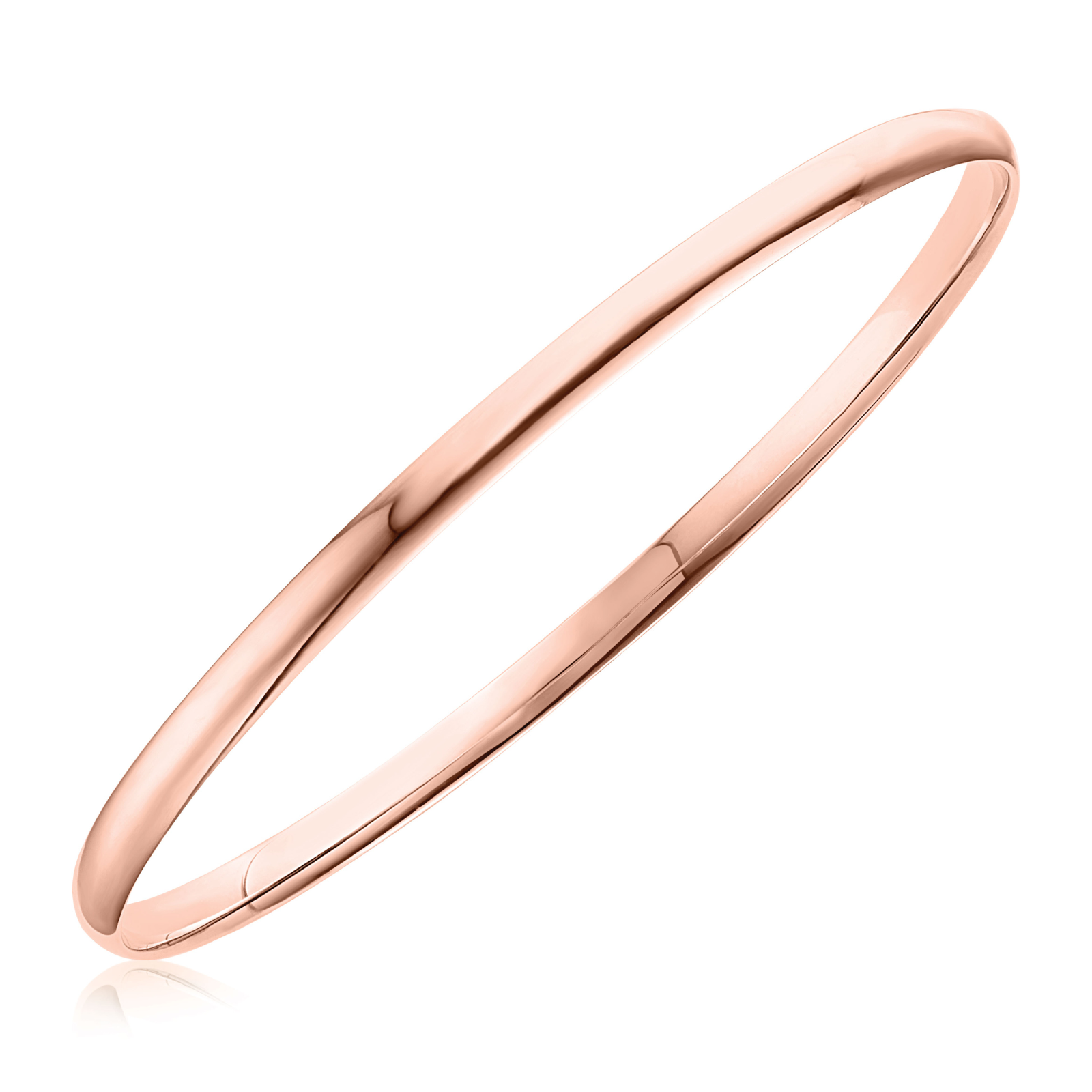 9ct Rose Gold 65x4mm Bangle