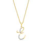 9ct Yellow Gold 0.06 Carat tw Diamond Initial Pendant