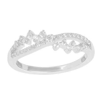 Celebration 9ct White Gold Round Cut 0.25 Carat tw Lab Grown Diamond Ring