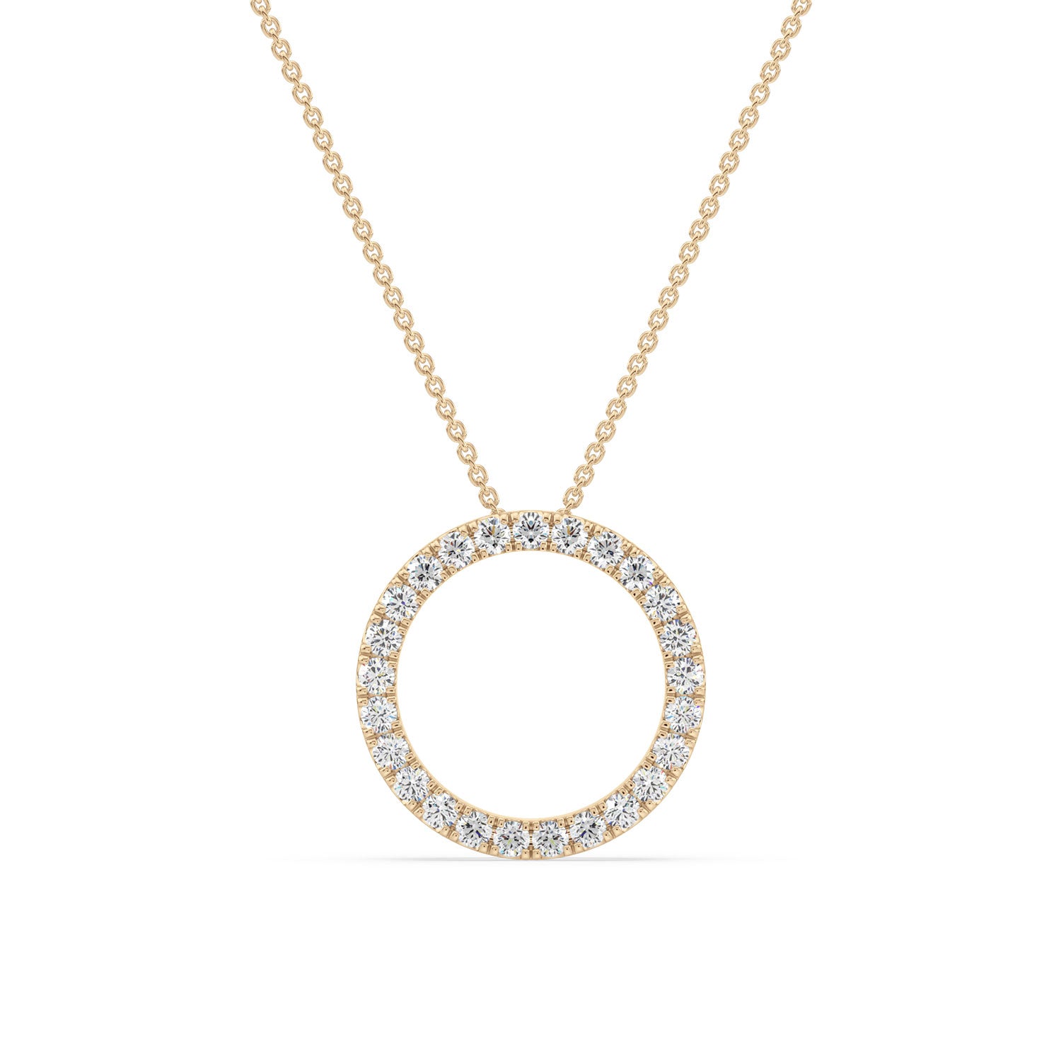 Celebration 9ct Yellow Gold Round Cut 1 Carat tw of Lab Grown Diamonds Pendant