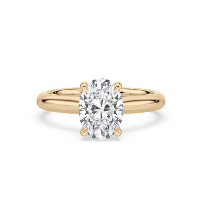 Celebration 18ct Yellow Gold Oval Cut 2 Carat tw Certified Lab Grown Diamond Ring