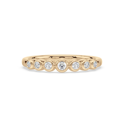 Celebration 9ct Yellow Gold Round Cut 0.25 Carat tw Lab Grown Diamonds Ring