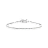 Sterling Sliver 19cm Cubic Zirconia Bezel Tennis Bracelet