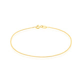9ct Yellow Gold 19cm Curb 30 Gauge Diacut Bracelet