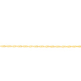 9ct Yellow Gold 19cm Singapore 40 Gauge Bracelet
