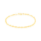 9ct Yellow Gold 19cm Singapore 40 Gauge Bracelet