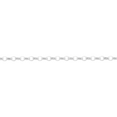 9ct White Gold 19cm Oval Belcher Bracelet