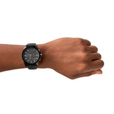 Armani Exchange Chronograph Black Silicone Watch AX1326