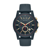 Armani Exchange Chronograph Blue Silicone Watch AX1335
