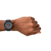 Armani Exchange Chronograph Blue Silicone Watch AX1335