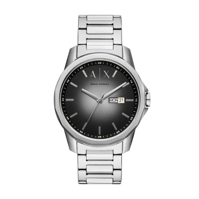 Armani Exchange Three-Hand Day-Date Stainless Steel Watch AX1764