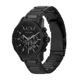 Armani Exchange Chronograph Black Stainless Steel Watch and Bracelet Set AX7153SET