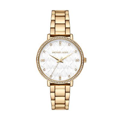 Michael Kors Pyper Three-Hand Gold-Tone Alloy Watch MK4666
