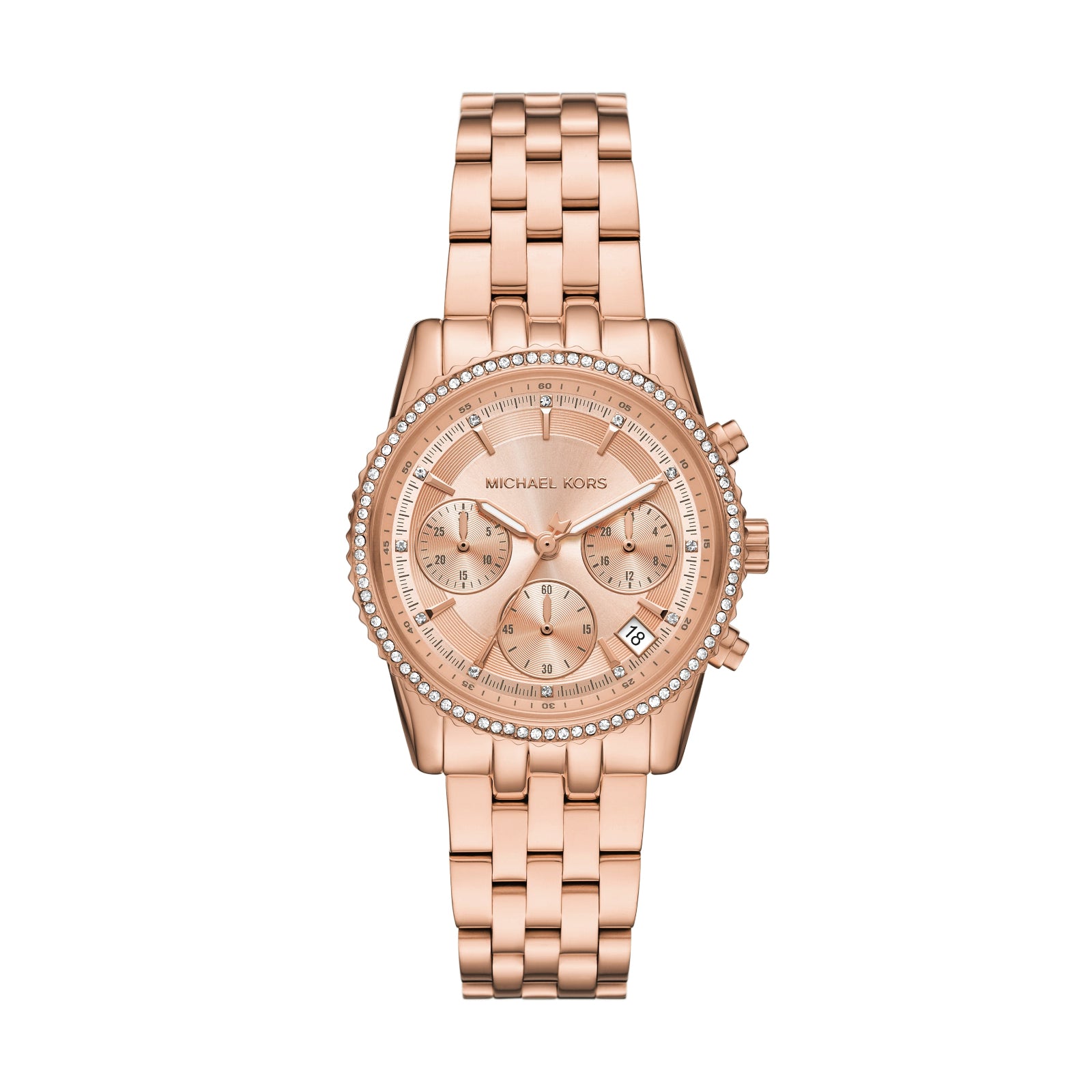 Michael Kors Mini Bryant Pavé Rose Gold Tone Watch MK7531