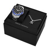 Armani Exchange Spencer Chronograph Watch and Pendant Box Set AX7166SET