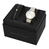 Armani Exchange Three-Hand Two-Tone Stainless Steel Watch and Bracelet Box Set AX7156SET