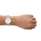 Armani Exchange Three-Hand Two-Tone Stainless Steel Watch and Bracelet Box Set AX7156SET