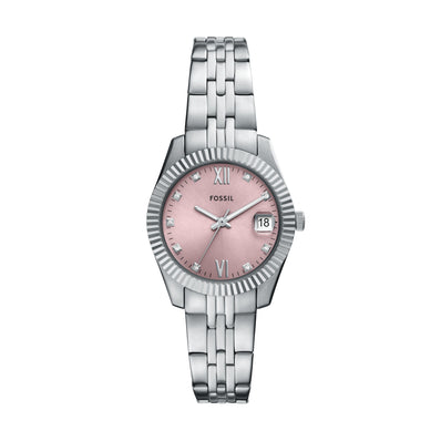 Fossil Scarlette Three-Hand Date Stainless Steel Watch ES5403