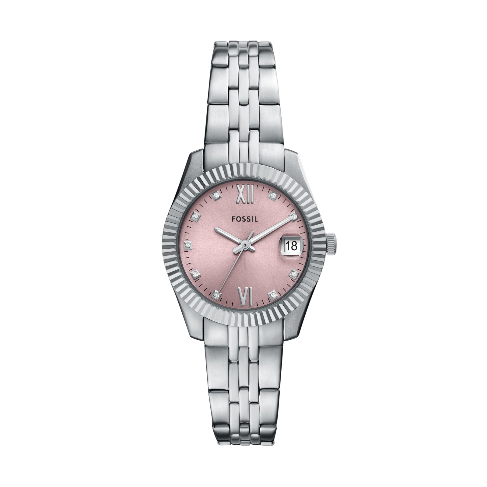 Fossil Scarlette Three-Hand Date Stainless Steel Watch ES5403