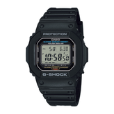 Black Casio G-Shock digital watch on a white background