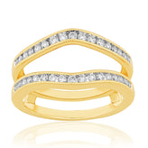 Celebration 9ct Yellow Gold Round Cut 0.40 Carat tw of Lab Grown Diamonds Jacket Band Ring