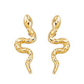 9ct Yellow Gold Snake Stud Earrings