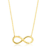 9ct Yellow Gold 45cm Infinity Necklace