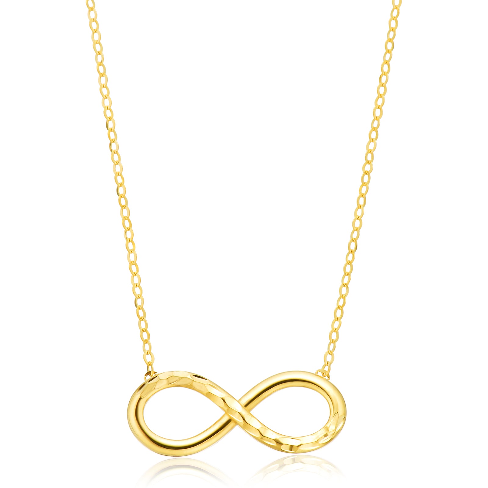 9ct Yellow Gold 45cm Infinity Necklace