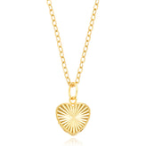 9ct Yellow Gold Diacut Heart Pendant
