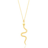 9ct Yellow Gold 45cm Snake Necklace Pendant