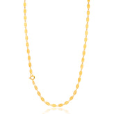 9ct Yellow Gold 45cm Oval Flat Link Necklace