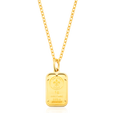9ct Yellow Gold Frame & Bale in a 24ct Ingot Bar Pendant