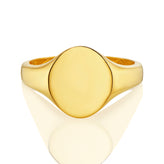 Gold Circle Signet Ring