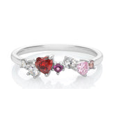 Sterling Silver Multi Cubic Zirconia Ring