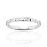 Sterling Silver Baguette Cut Cubic Zirconia Ring