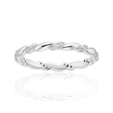 Sterling Silver Twist Cubic Zirconia Ring
