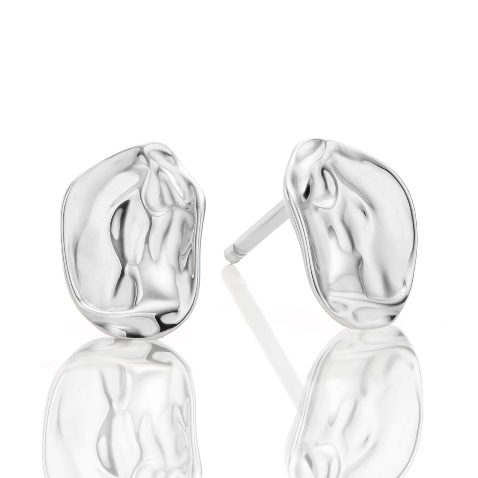 Sterling Silver Polished Fancy Stud Earrings