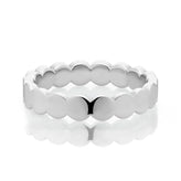 Sterling Silver Flat Bead Band Ring