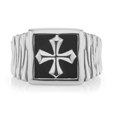 Sterling Silver Cross Signet Ring