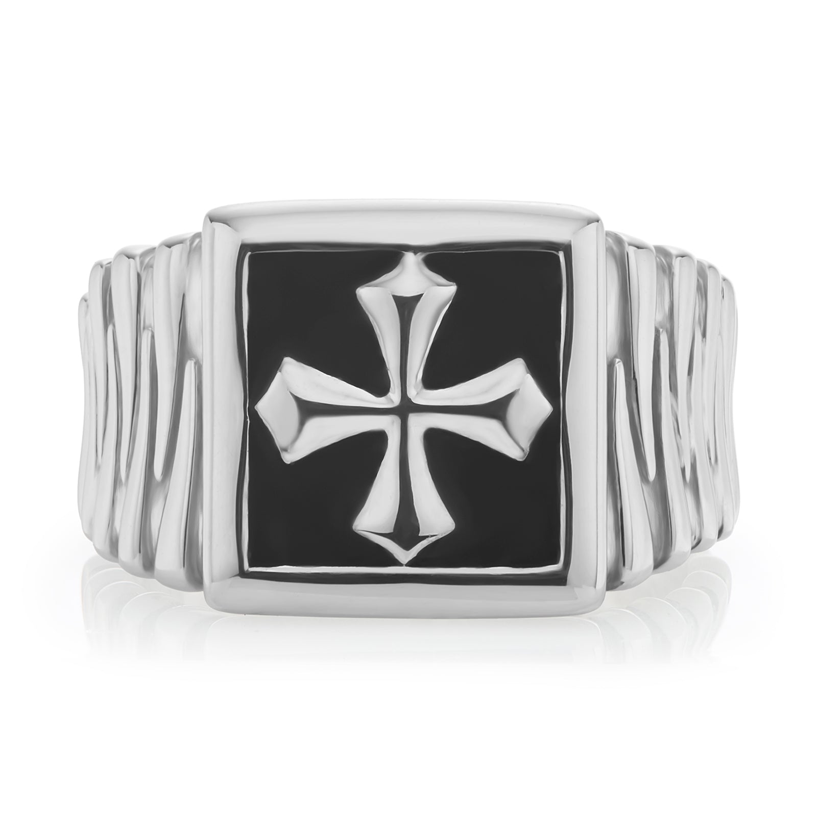 Sterling Silver Cross Signet Ring