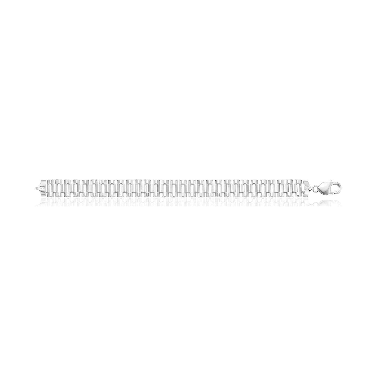 Sterling Silver 21cm Fancy Link 12.6mm Bracelet