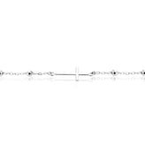 Sterling Silver 19cm Ball Cross Bracelet