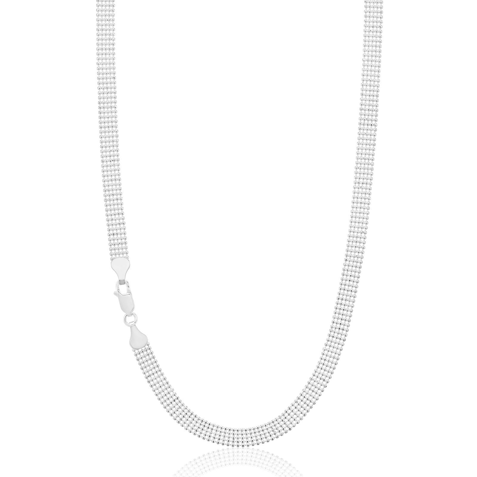 Sterling Silver 45cm Mesh Necklace