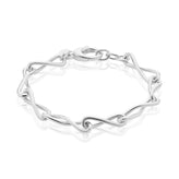 Sterling Silver 19cm Infinity Link Bracelet