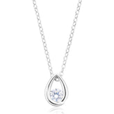 Sterling Silver Round Cubic Zirconia Pendant