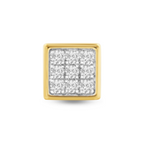 Celebration 9ct Yellow Gold Round Cut 0.50 Carat tw of Lab Grown Diamonds Square Single Stud Earring